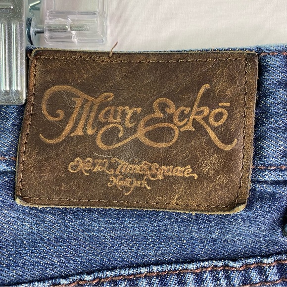 Marc Ecko Dark Blue Lion Embroidered Pocket Bootcut Jeans 40 - Picture 7 of 11